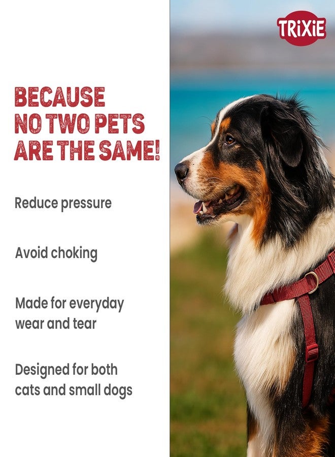 Trixie Premium H-Harness for Small to Medium Dogs, Adjustable 42-60 cm - Durable Dog Walking Harness, 15 mm Strap, Sangria Red - Image 2